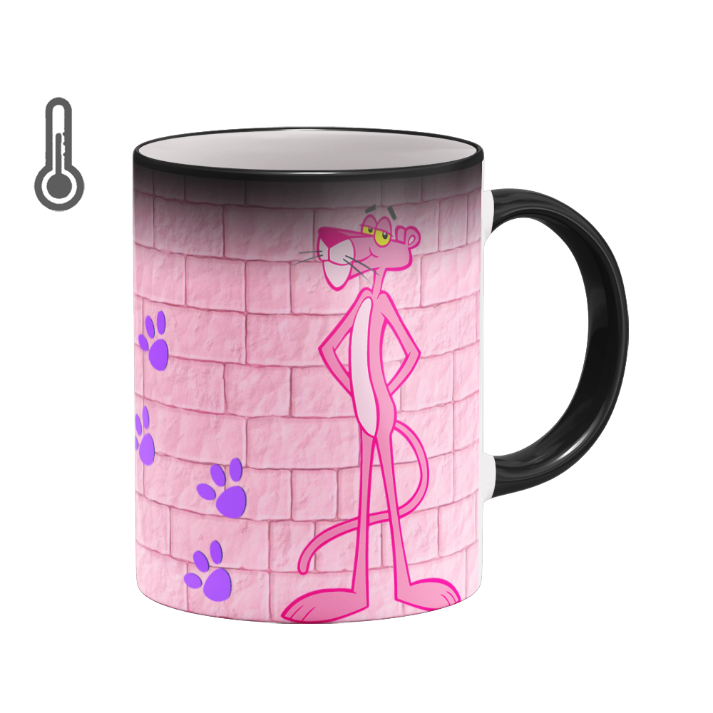 ماگ حرارتی بیگ ماگ مدل پلنگ صورتی کد 6122