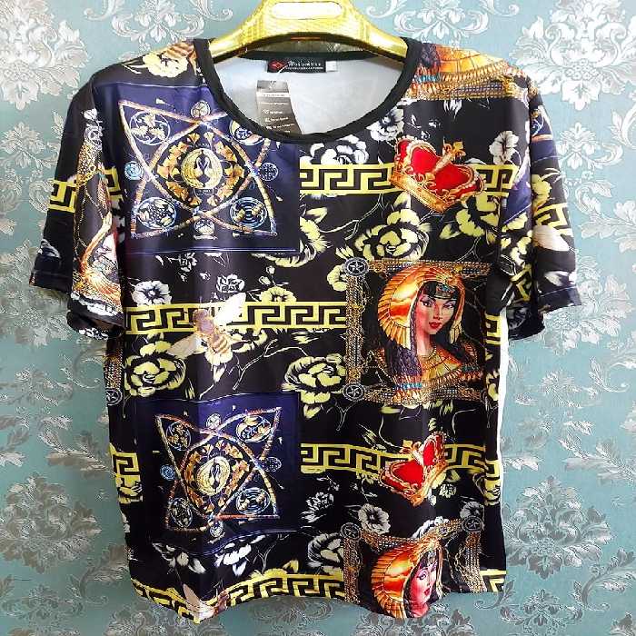 خرید اینترنتی تیشرت ست طرح ملکه ورساچه مناسب زوج از رگال من
