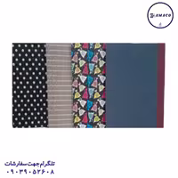 کلاسور 6 حلقه قفل فلز پارچه ای a5 آماکو