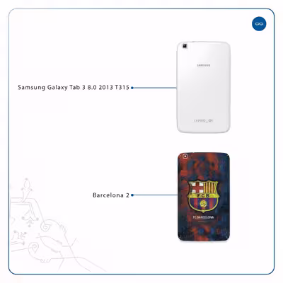 برچسب پوششی ماهوت مدل BARCELONA-2 مناسب برای تبلت سامسونگ Galaxy Tab 3 8.0 2013 T315