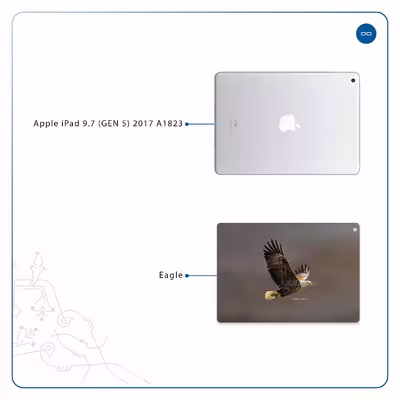 برچسب پوششی ماهوت مدل Eagle مناسب برای تبلت اپل iPad 9.7 (GEN 5) 2017 A1823