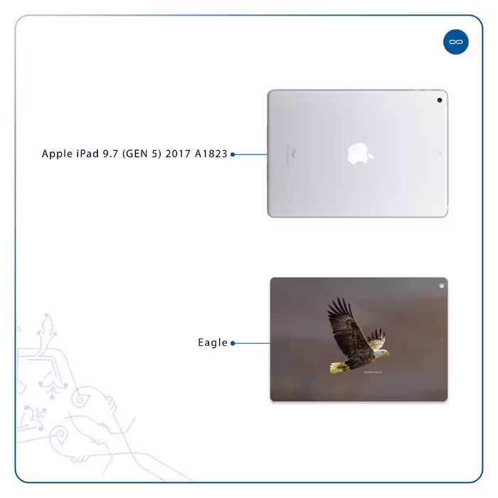برچسب پوششی ماهوت مدل Eagle مناسب برای تبلت اپل iPad 9.7 (GEN 5) 2017 A1823