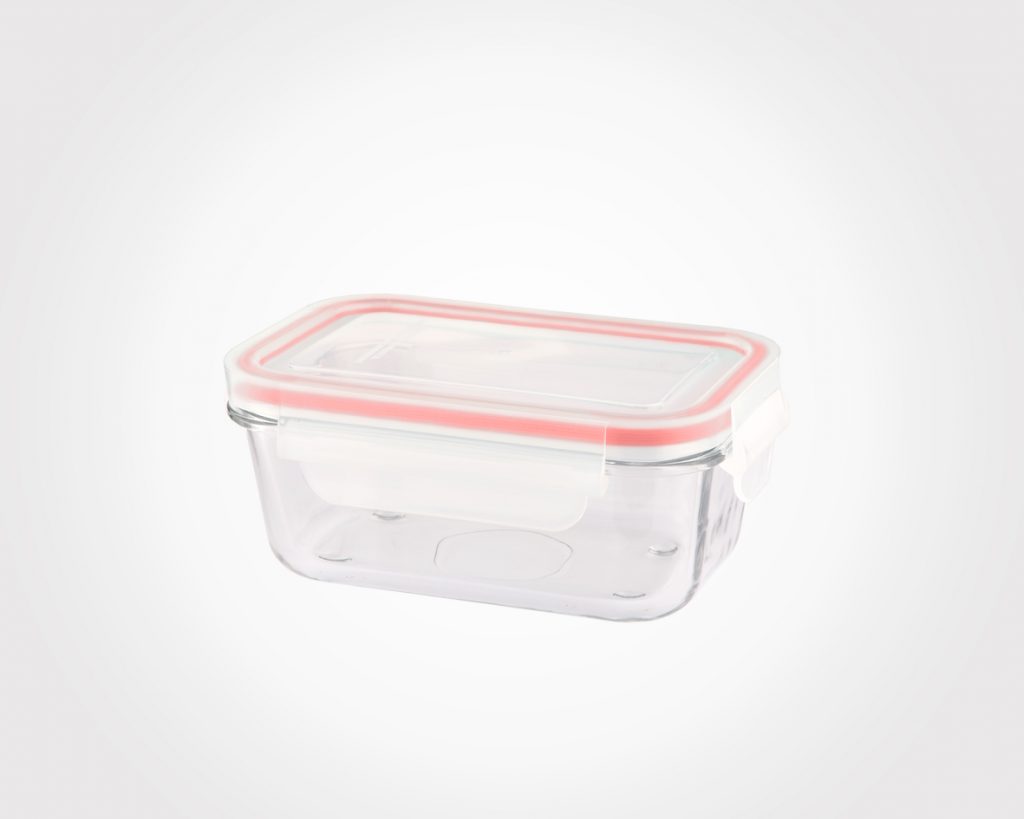 ظرف شیشه ای مستطیل 400 میلی لیتر کد محصول : 180435