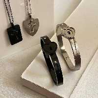 ست دونفره گردنبند و دستبند قفل و کلید