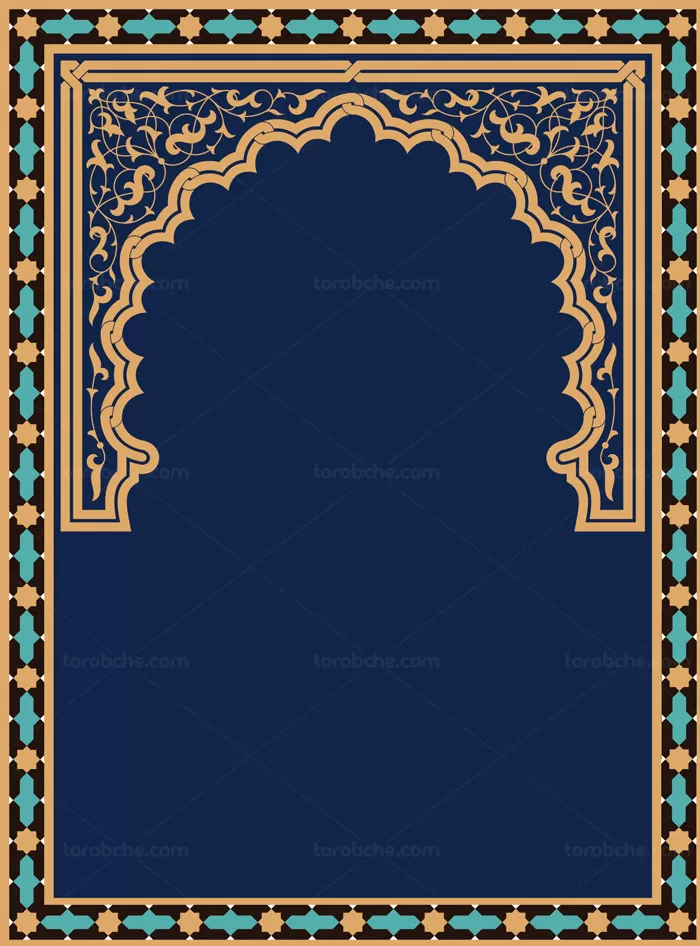 طرح کاشی کاری محراب مسجد شماره 07 - گرافیک با طعم تربچه