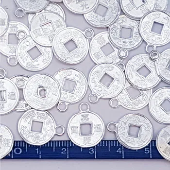 سکه دوختنی نقره ای سایز 14