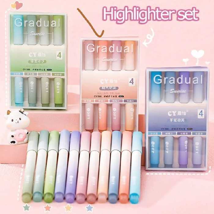 هایلایتر طیف رنگ زیبا  پک چهار عددی