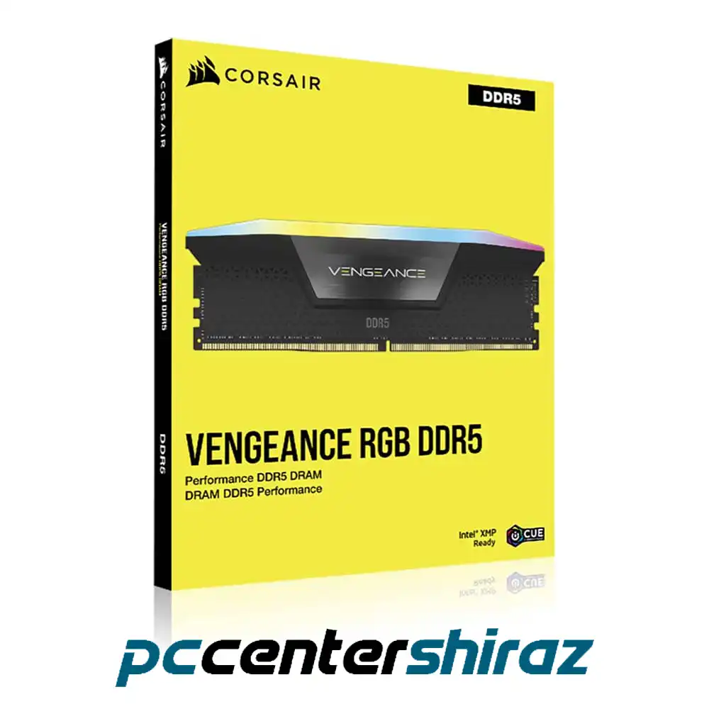 حافظه رم دسکتاپ کورسیر مدل CORSAIR Vengeance RGB 32GB DDR5 6200Mhz Dual