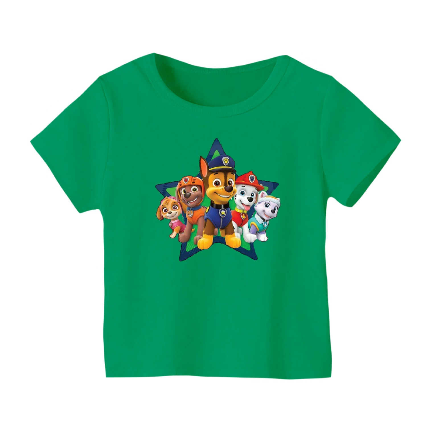 تی شرت آستین کوتاه بچگانه مدل سگ نگهبان کد 12 رنگ سبز