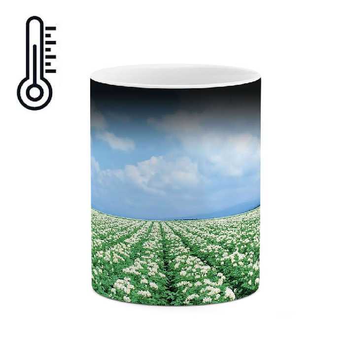 ماگ حرارتی طرح مزرعه گل مدل mgh04396