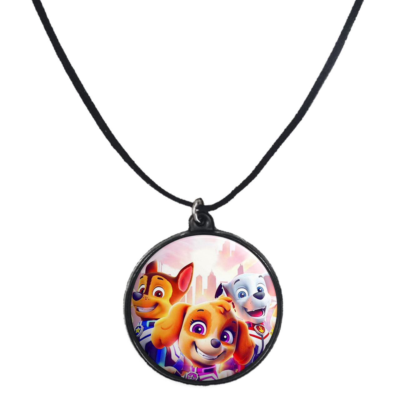 گردنبند پرمانه طرح سگ های نگهبان کد pmb.11785 مدل دو طرفه