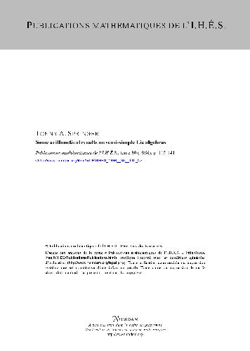 خرید و دانلود نسخه کامل کتاب Some Arithmetical Results On Semisimple Lie Algebras