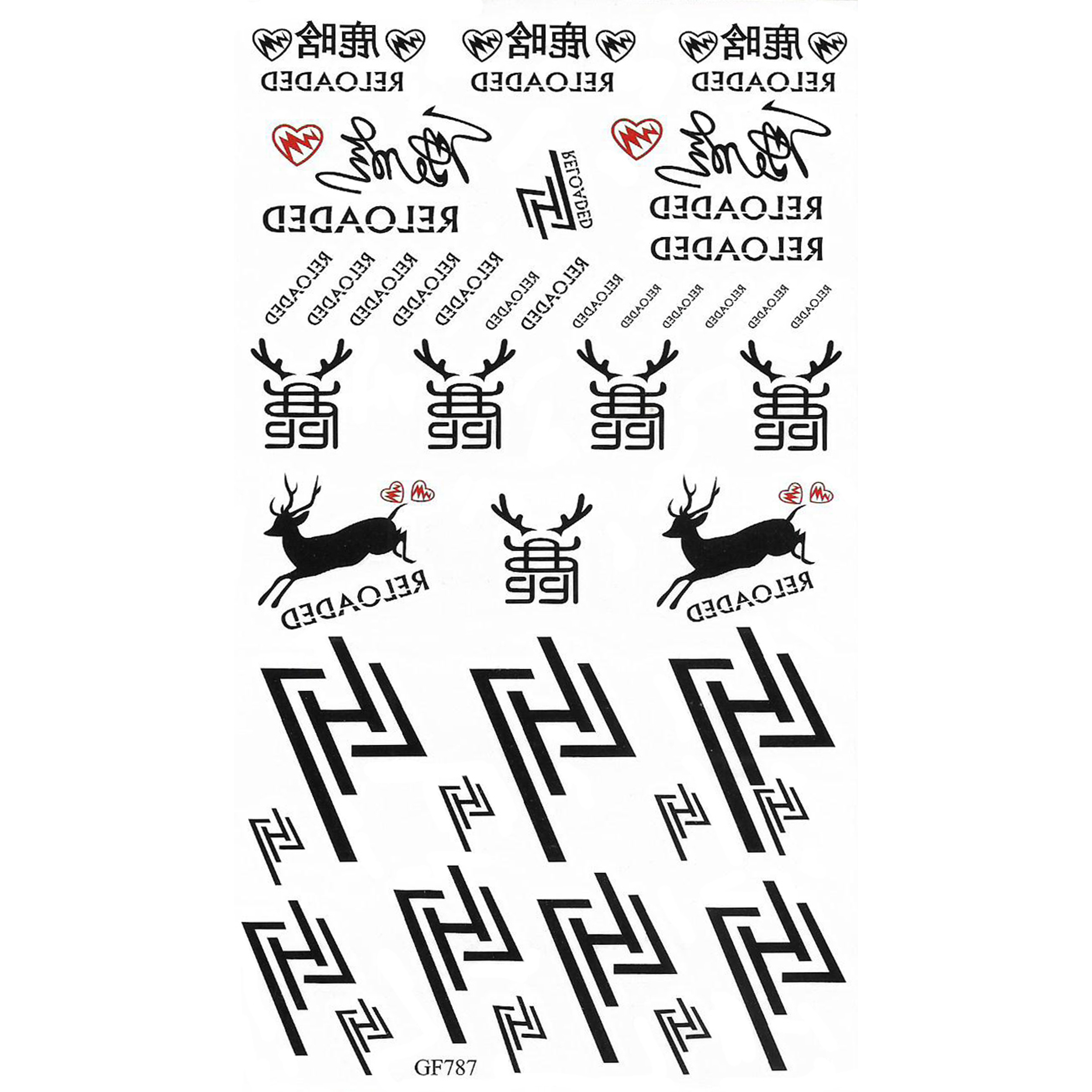 تتو موقت مدل gf787