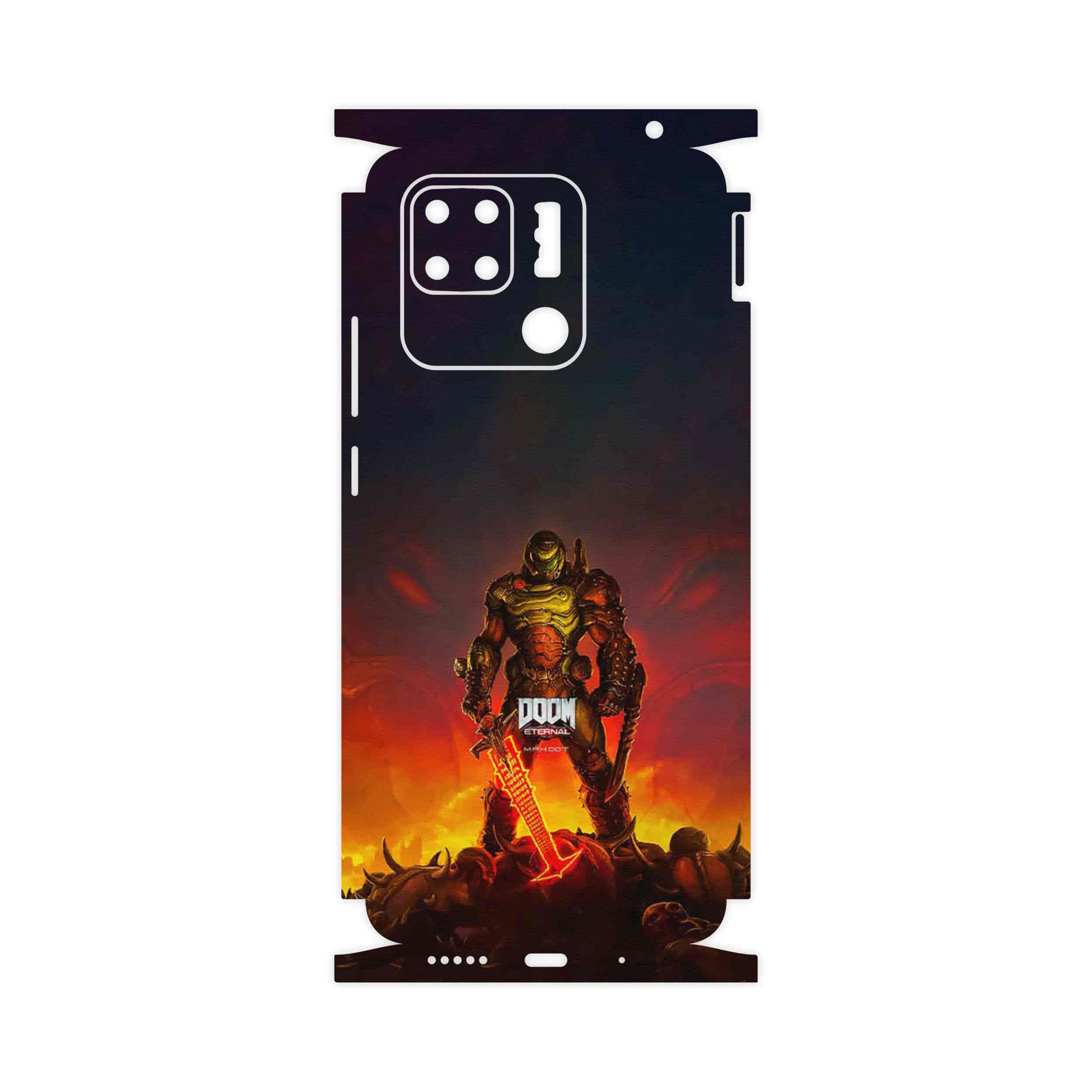 برچسب پوششی ماهوت مدل DOOM Game Series-FullSkin مناسب برای گوشی موبایل شیائومی Redmi 10C