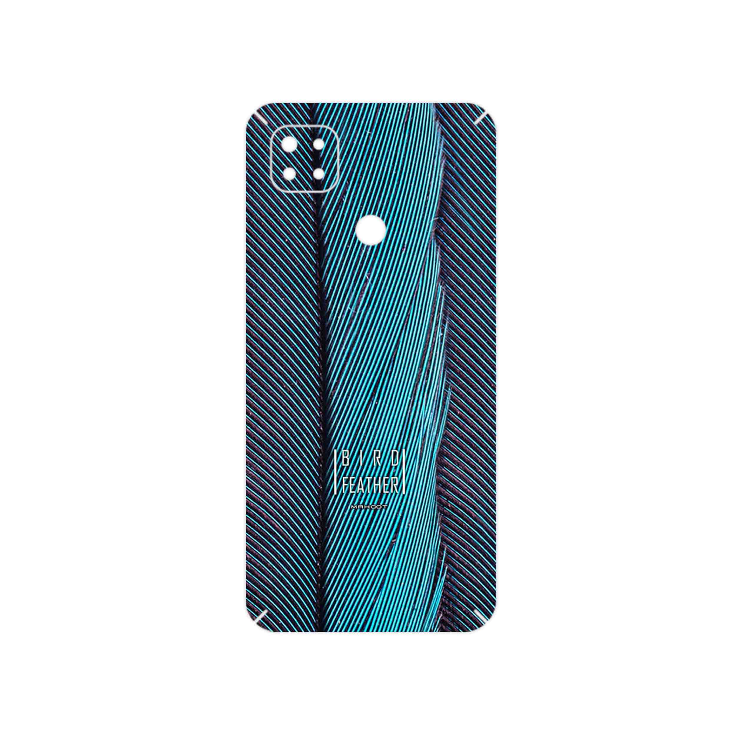 برچسب پوششی ماهوت مدل Turquoise feathers مناسب برای گوشی موبایل شیائومی Redmi 9 Activ