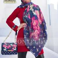 ست کیف و روسری ست کیف و شال ال وی با کیف پاسپورتی 