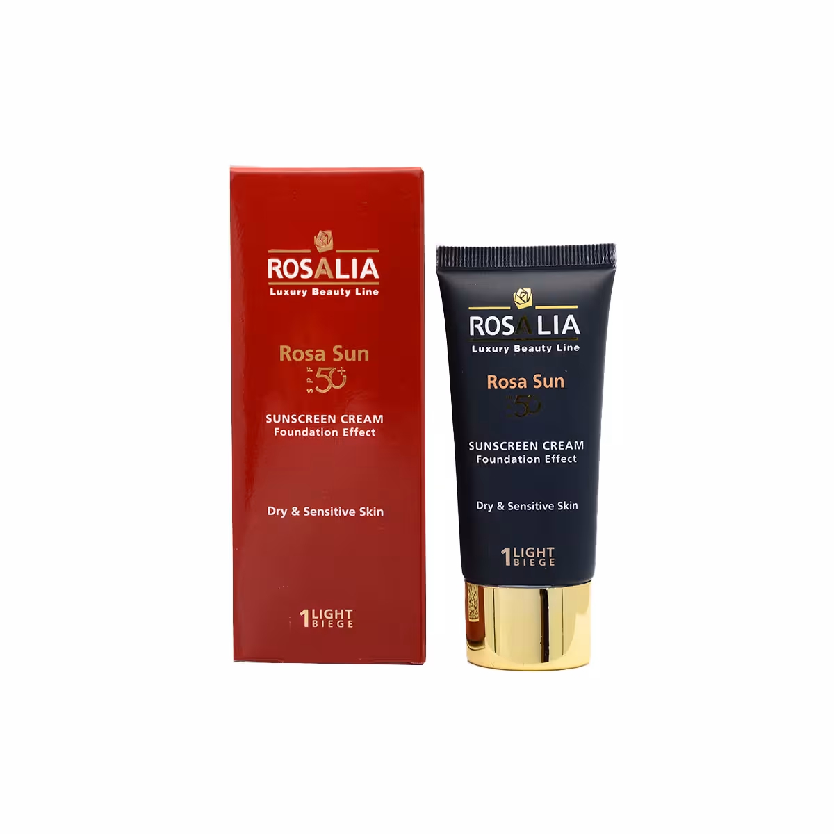 ضد آفتاب رنگی پوست خشک و حساس SPF50 رزالیا Rosalia | حجم 40ml
