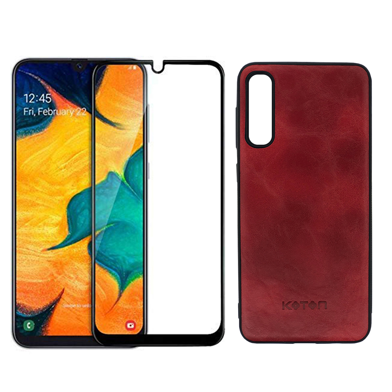 کاور مدل IBI9_K مناسب برای گوشی موبایل سامسونگ Galaxy A50 به همراه محافظ صفحه نمایش