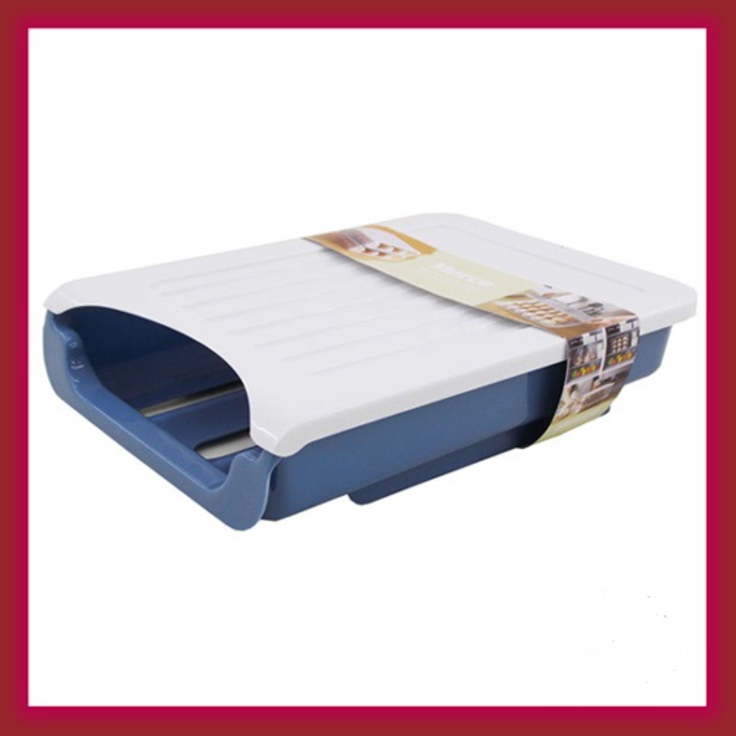 جا تخم مرغی 18 تایی مرسه مدل شیب دار رنگ نیلی متالیک