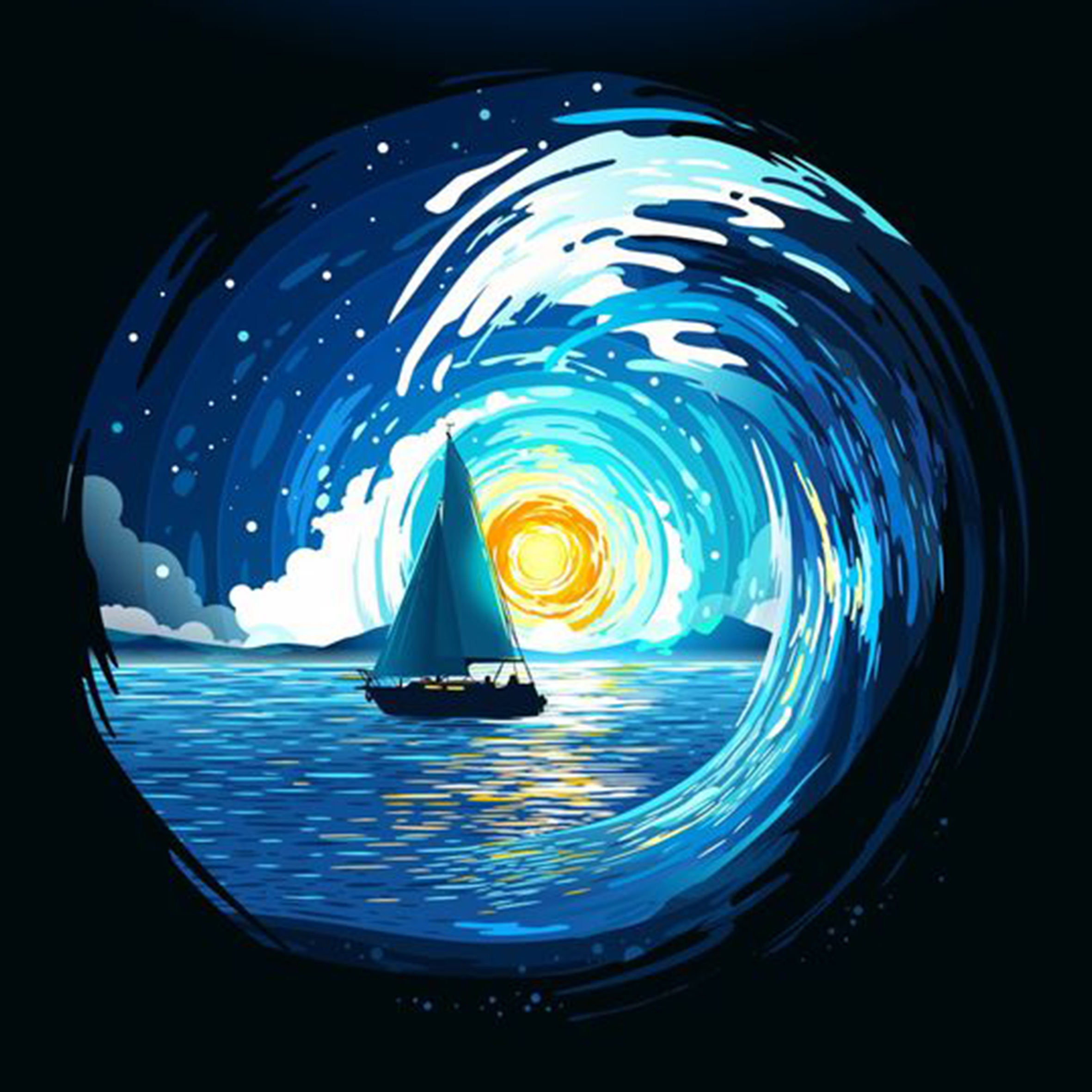 کاشی  طرح دریا و قایق   کد 2830947