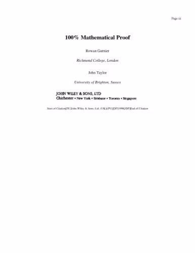 خرید و دانلود نسخه کامل کتاب 100 percent mathematical proof