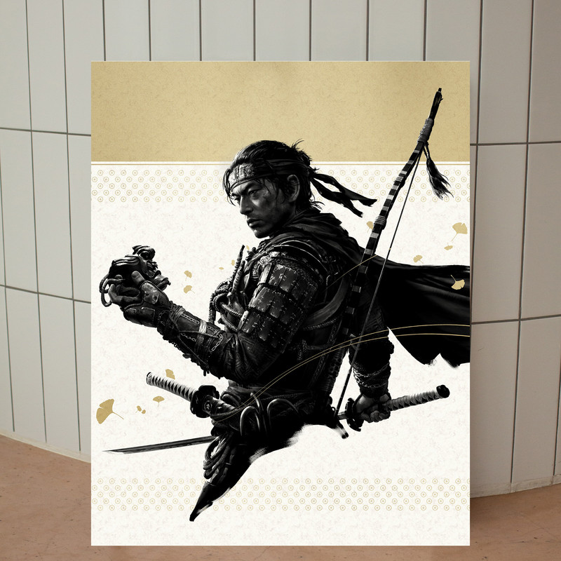 تابلو شاسی مدل گیمینگ گوست اف سوشیما ghost of tsushima کد 1244 | دنیای قاب