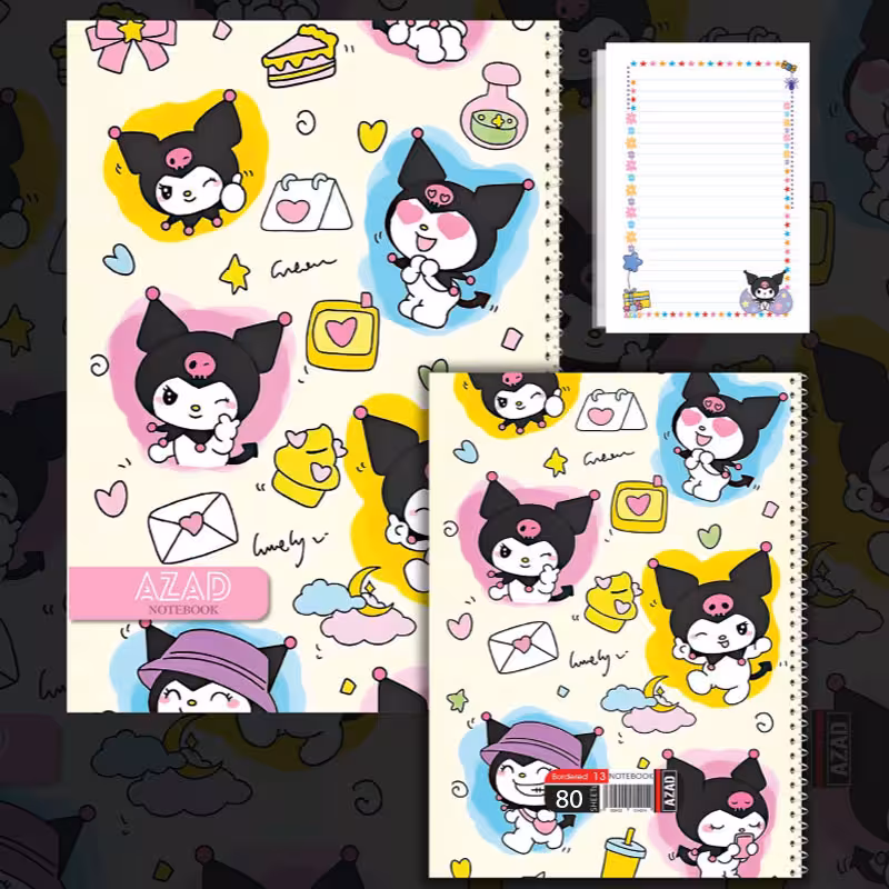 دفتر مشق حاشیه دار 80 برگ