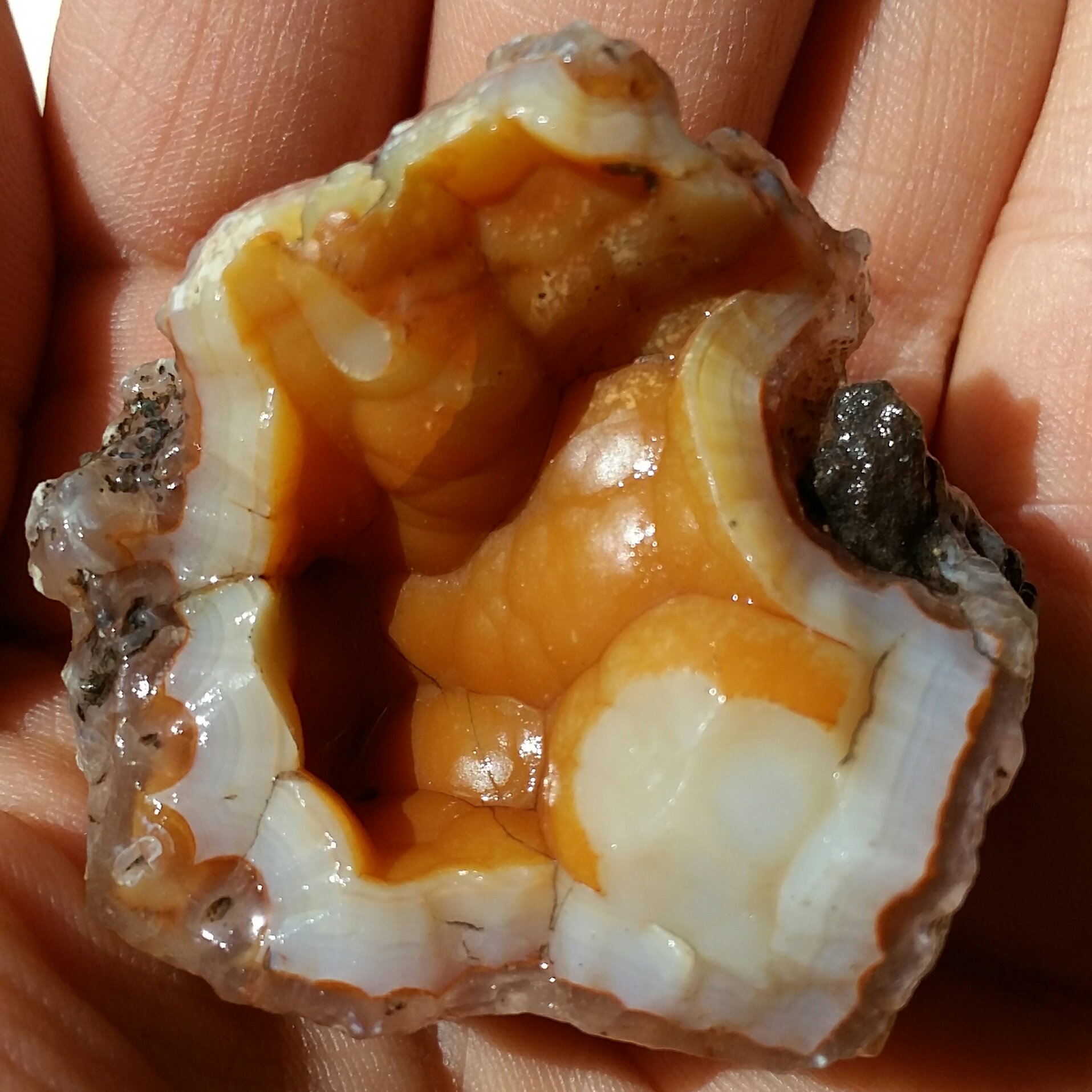 سنگ راف عقیق سلیمانی رنگی قلوه ای خاص 100درصد طبیعی