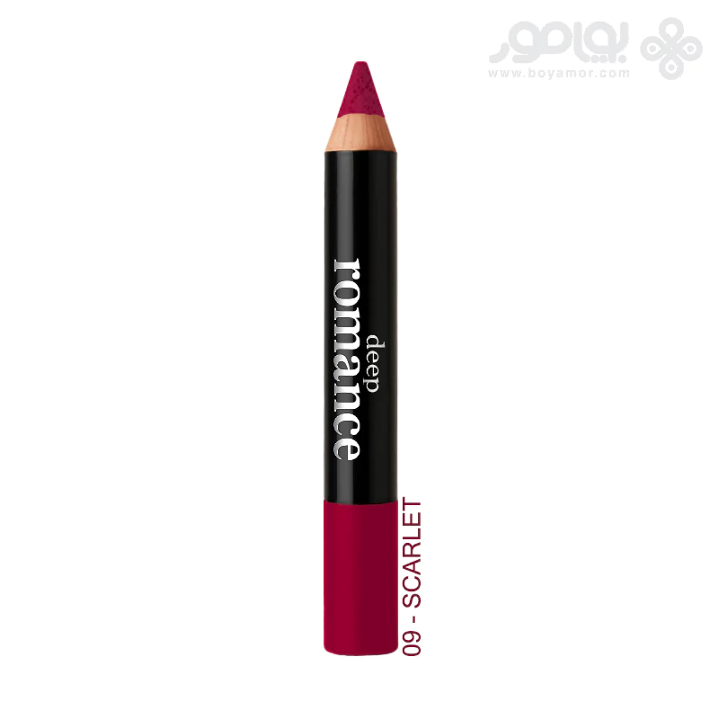 رژ لب مدادی براق دیپ رومنس شماره G09 رنگ SCARLET