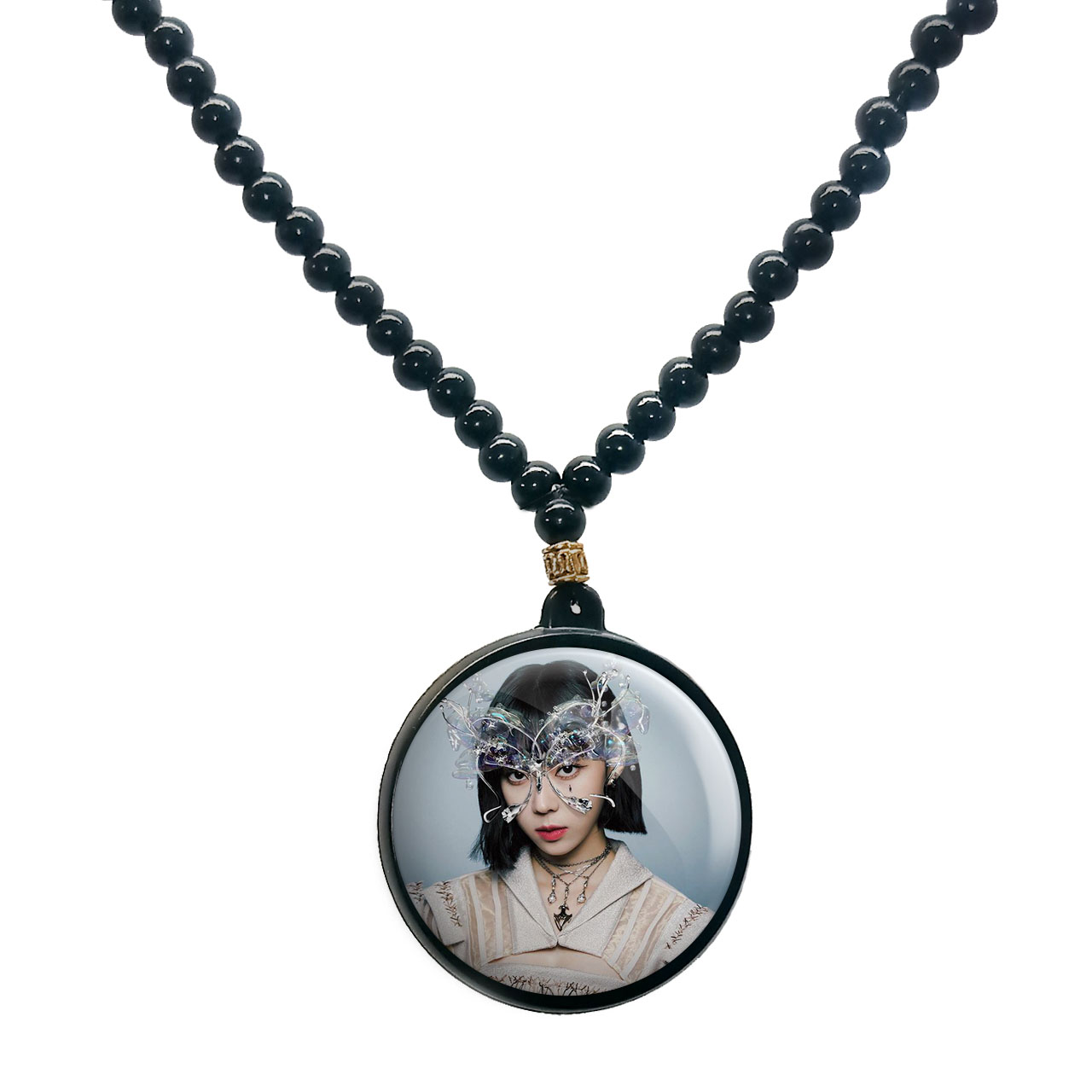 گردنبند پرمانه طرح aespa کد pmd.18719 مدل دو طرفه