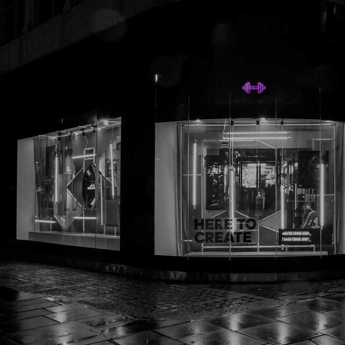 چراغ دیواری نئون دیزاین طرح Dumbbell_PR