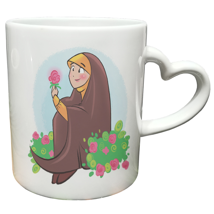 ماگ مدل دسته قلبی طرح عاشقانه کد 269