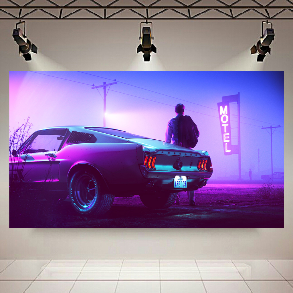 تابلو شاسی طرح ماشین مدل فورد موستانگ کد AR5840