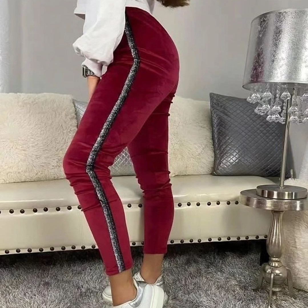 شلوار مخمل بغل لمه وارداتی شلوار زنانه لگ زنانه ساپورت زنانه شلوار بغل نواردار زنانه