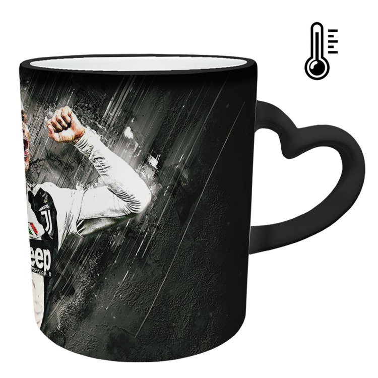 ماگ حرارتی مدل دسته قلبی طرح رونالدو کد 172