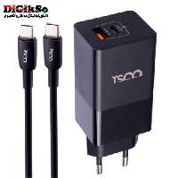 شارژر دیواری فست Qualcomm تسکو مدل TTC 67 با کابل تایپ سی