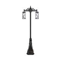 چراغ دو شاخه پارکی و حیاطی بیتانور مدل درتا بلند طرح دار کد 482521BT-96202