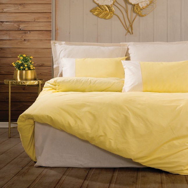 سرویس روتختی کاتن باکس مدل Sari Krem دو نفره 4 تکه