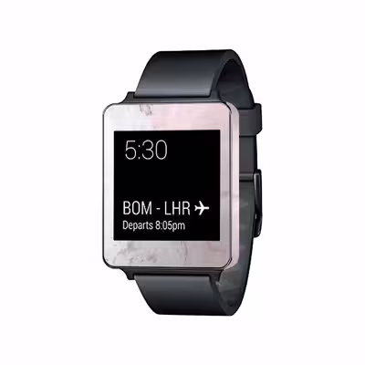 برچسب ماهوت طرح Blanco Pink Marble مناسب برای ساعت هوشمند ال جی G Watch