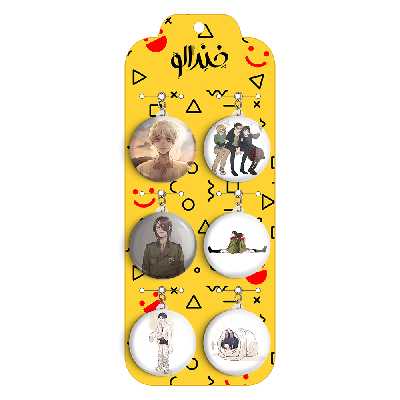 جاکلیدی خندالو مدل انیمه اتک آن تایتان Attack on Titan کد 1052A مجموعه 6 عددی