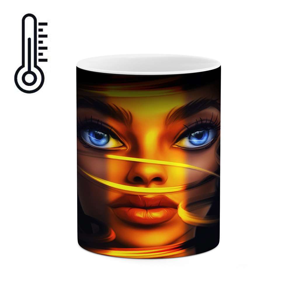 ماگ حرارتی کاکتی طرح دختر مدل mgh16776