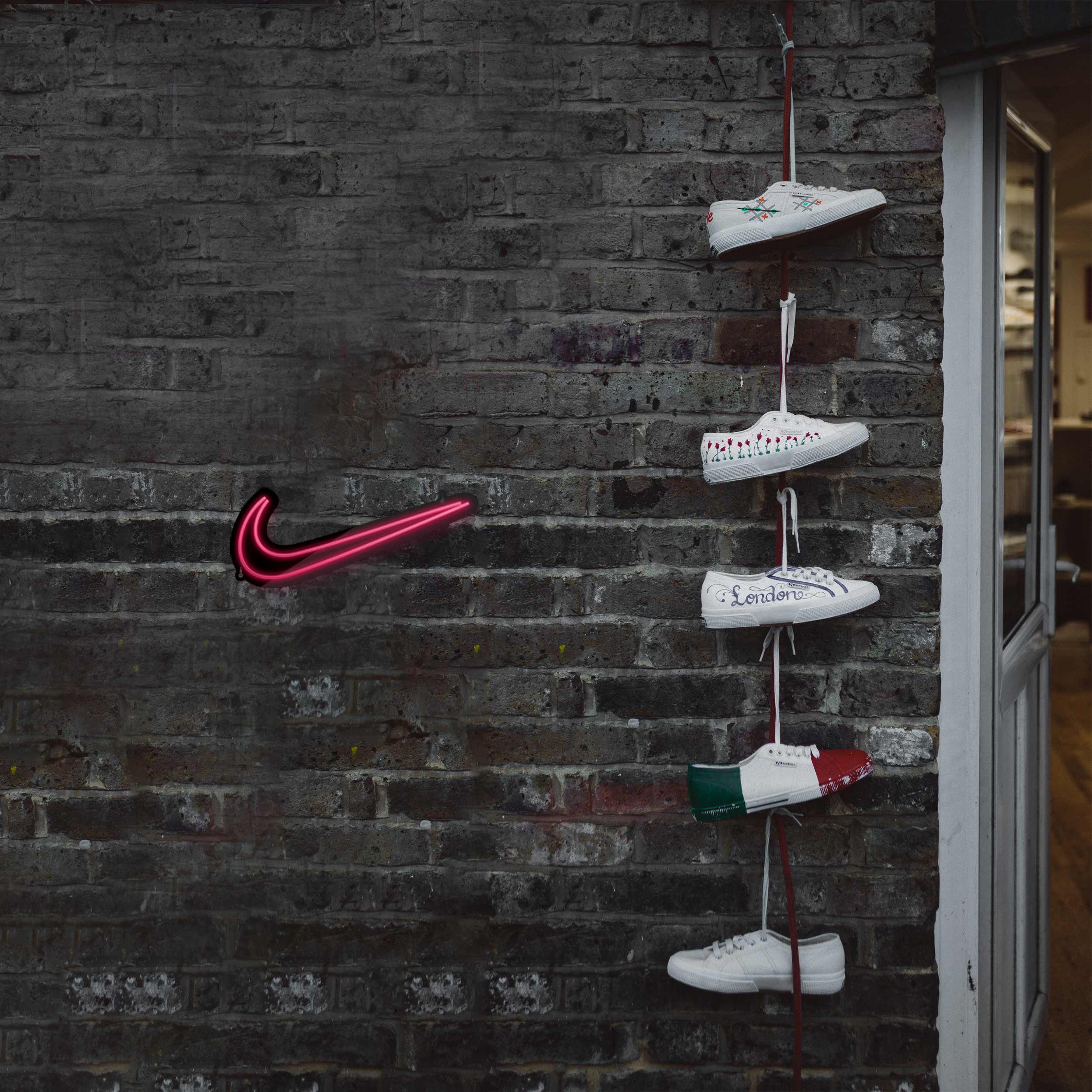 چراغ دیواری نئون دیزاین طرح BL_PN