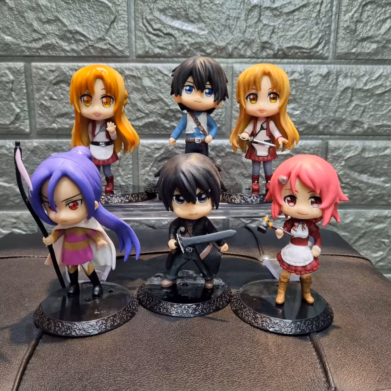 فیگور هنر شمشیر زنی sword art online چیبی مجموعه 6 عددی