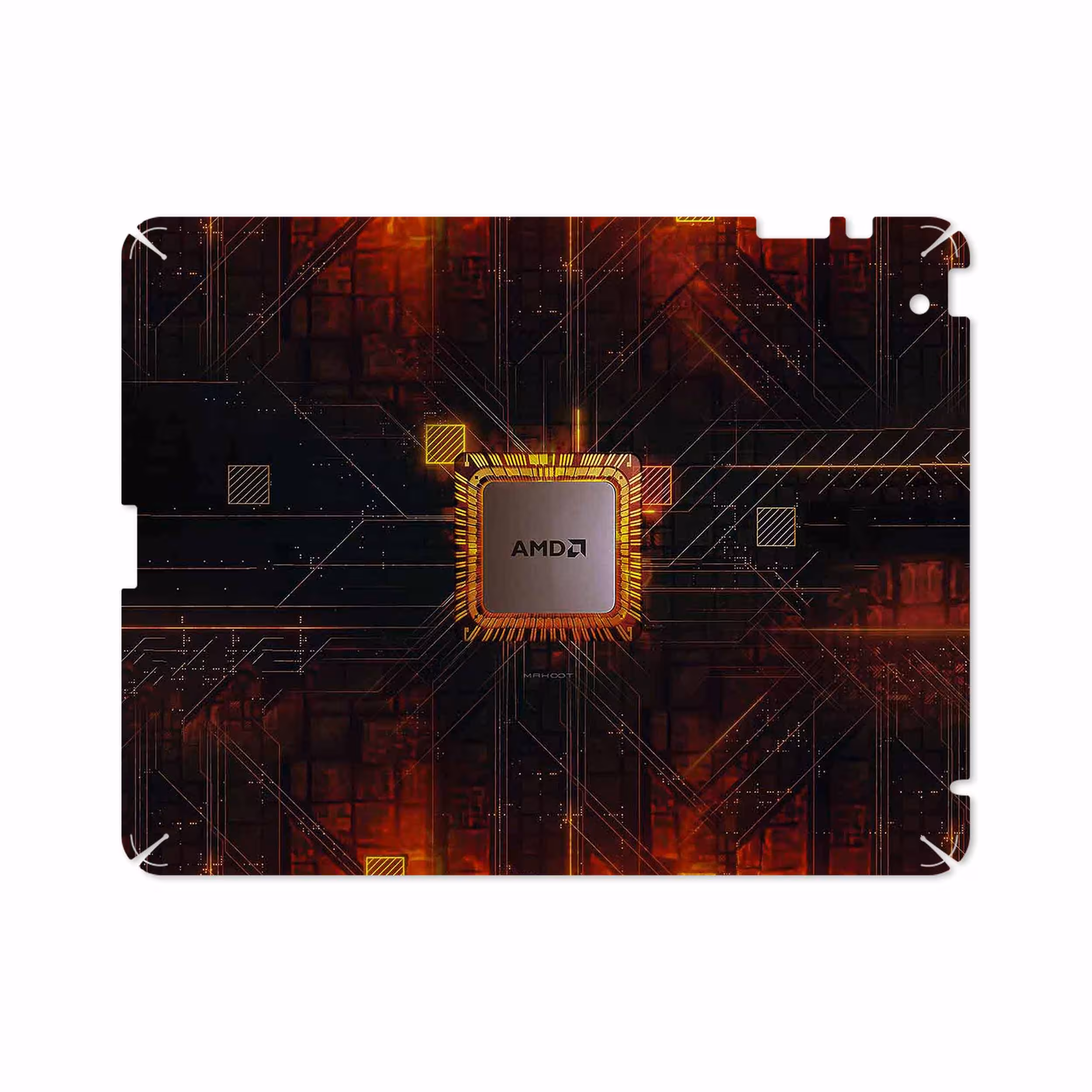 برچسب پوششی ماهوت مدل AMD Brand مناسب برای تبلت اپل iPad 2 2011 A1396