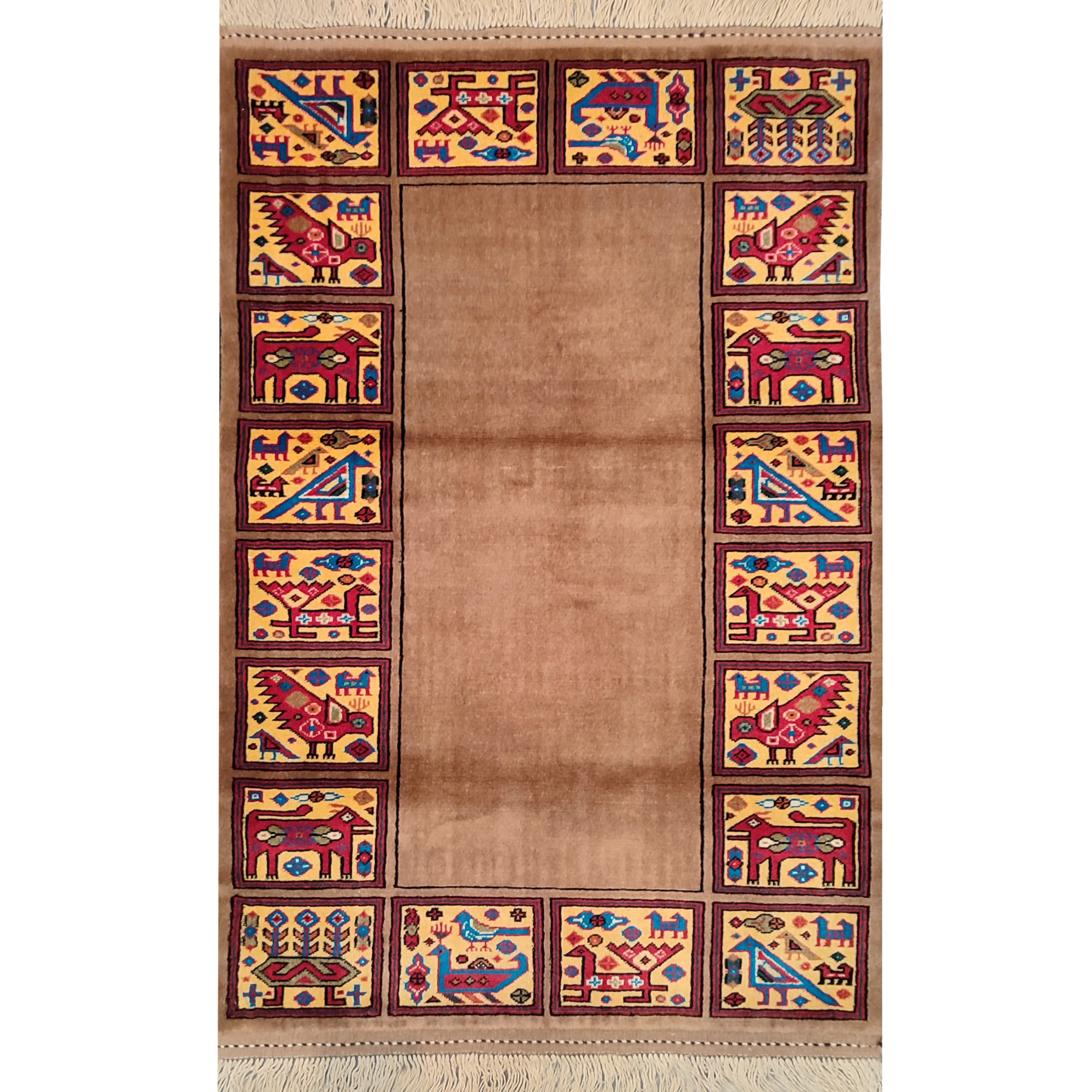 فرش دستبافت یک متری طرح کف ساده کد AA274