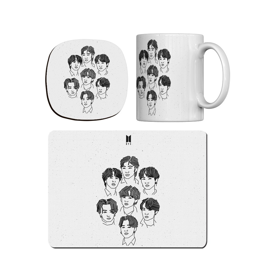 ست ماگ و زیرلیوانی و موس پد طرح بنگتون بویز کد cfp1682 