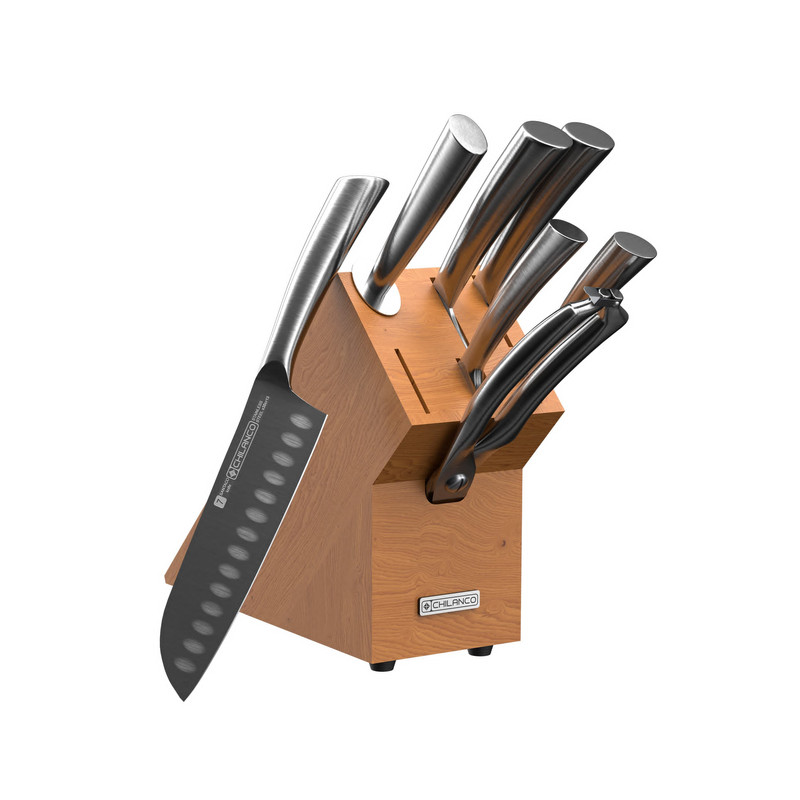 سرویس 8 پارچه چیلانکو مدل ارگونومیک با پایه چوبی | کالا مکس