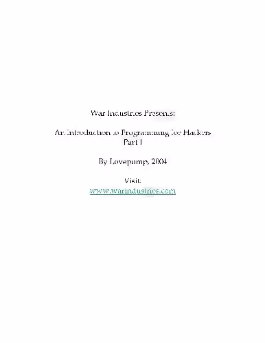 خرید و دانلود نسخه کامل کتاب An Introduction to Programming for Hackers