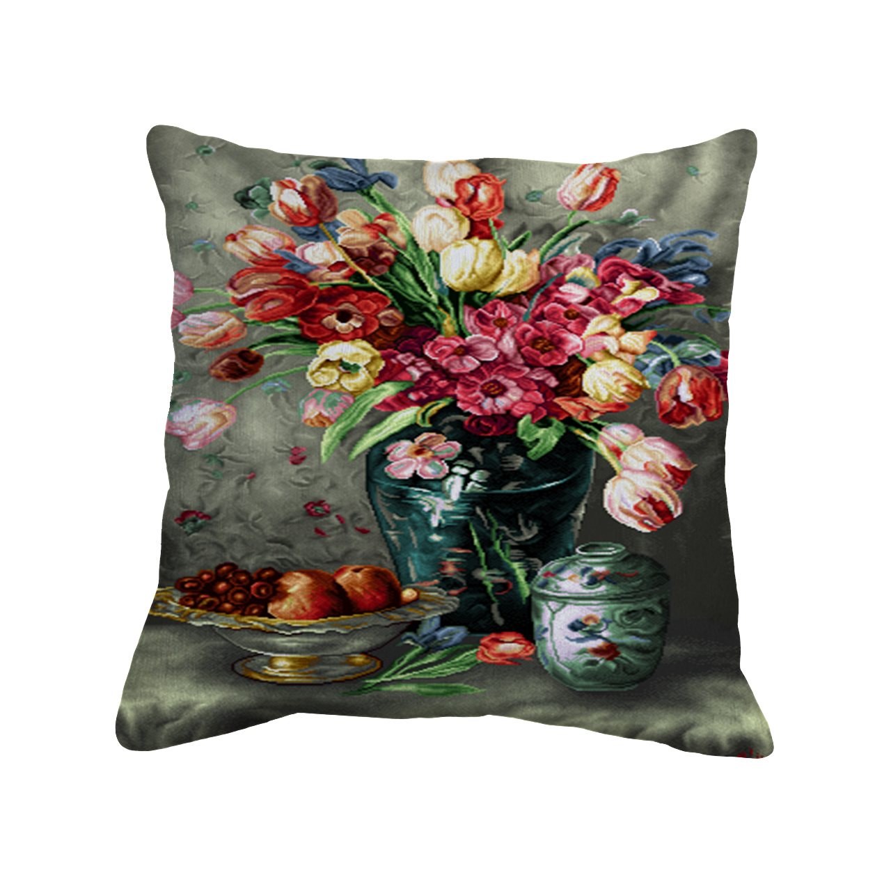 کاور کوسن طرح گل کد 2434