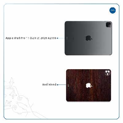برچسب پوششی ماهوت مدل Red-Wood مناسب برای تبلت اپل iPad Pro 11 (GEN 2) 2020 A2068